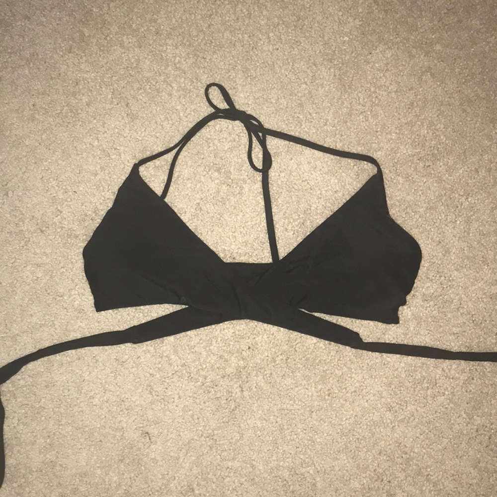Black Hollister Wrap Bikini Top